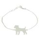 Silver dog bracelet with terrier