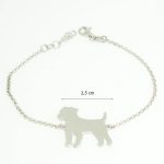 Silver dog bracelet with terrier