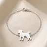 Ezüst kutyás karkötő terrier