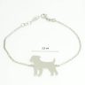 Silver dog bracelet with terrier