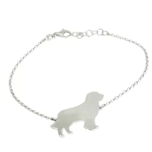Ezüst kutyás karkötő Golden retriever