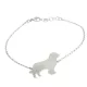 Silver dog bracelet with Golden Retriever charm, for dog lovers.