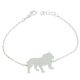 Silver dog bracelet with English bulldog