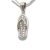 Silver beach sandal pendant