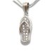 Silver beach sandal pendant