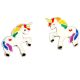 Silver unicorn earrings