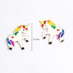 Silver unicorn earrings