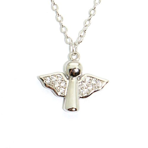 Silver necklace lucky angel