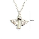 Silver necklace lucky angel
