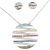 Silver jewelry set with necklace and earrings featuring colorful circles