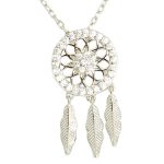 Dreamcatcher silver necklace