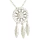 Dreamcatcher silver necklace