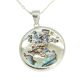Silver Earth pendant with mother-of-pearl