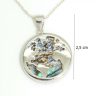 Silver Earth pendant with mother-of-pearl