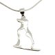 Silver dog and cat pendant