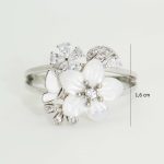Floral silver ring
