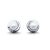 Silver pearl earrings with zirconia stones