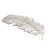 Shiny feather silver brooch