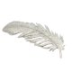 Shiny feather silver brooch