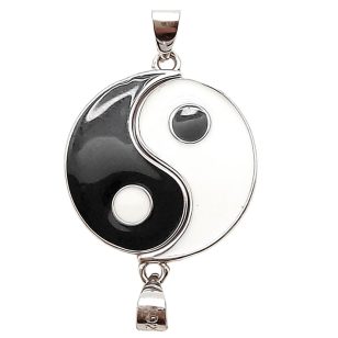 Yin-Yang Pair Pendant in Silver
