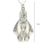 Silver pendant with Egyptian motif and ankh cross