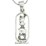 Silver pendant with Egyptian motif featuring the head of Nefertiti