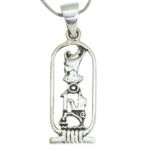 Silver pendant with Egyptian motif featuring the head of Nefertiti