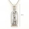   Silver pendant with Egyptian motif featuring the head of Nefertiti