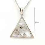 Horus Eye Silver Pendant in Pyramid Shape