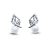 Dangle pearl silver earrings with leaf decoration