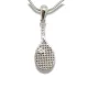 Silver tennis racket pendant