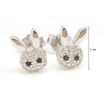 Silver bunny earrings