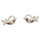 Silver bird earrings for children