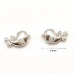 Silver bird earrings for children