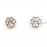 Mini paw silver earrings for children