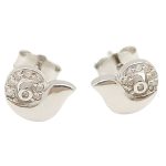 Silver snail earrings for children