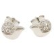 Silver snail earrings for children