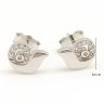 Silver snail earrings for children
