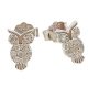 Silver owl earrings