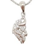 Silver peacock pendant