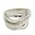 Silver cocktail ring with multiple rows