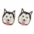 Ezüst kutyás fülbevaló Husky