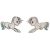 Silver earrings with blue and white unicorns for children