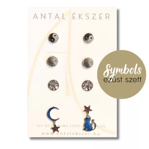 Symbols ezüst fülbevaló szett