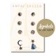 Symbols silver earrings set