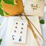 Symbols silver earrings set
