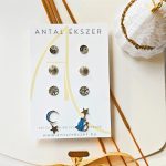 Symbols silver earrings set