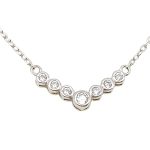 Silver necklace with zirconia stones