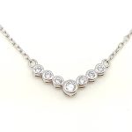 Silver necklace with zirconia stones
