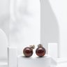 8 mm gray freshwater pearl earrings